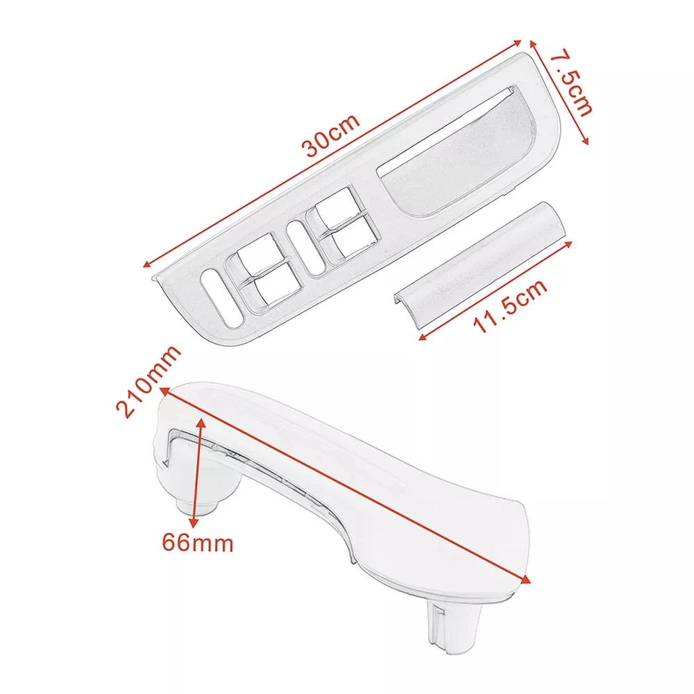 Carbon Fibre Interior Door Grab Handle Cover Switch Bezel & Bracke For VW 4 Door Jetta Bora/Golf MK4 98-05 3B0867175 3B1867171E