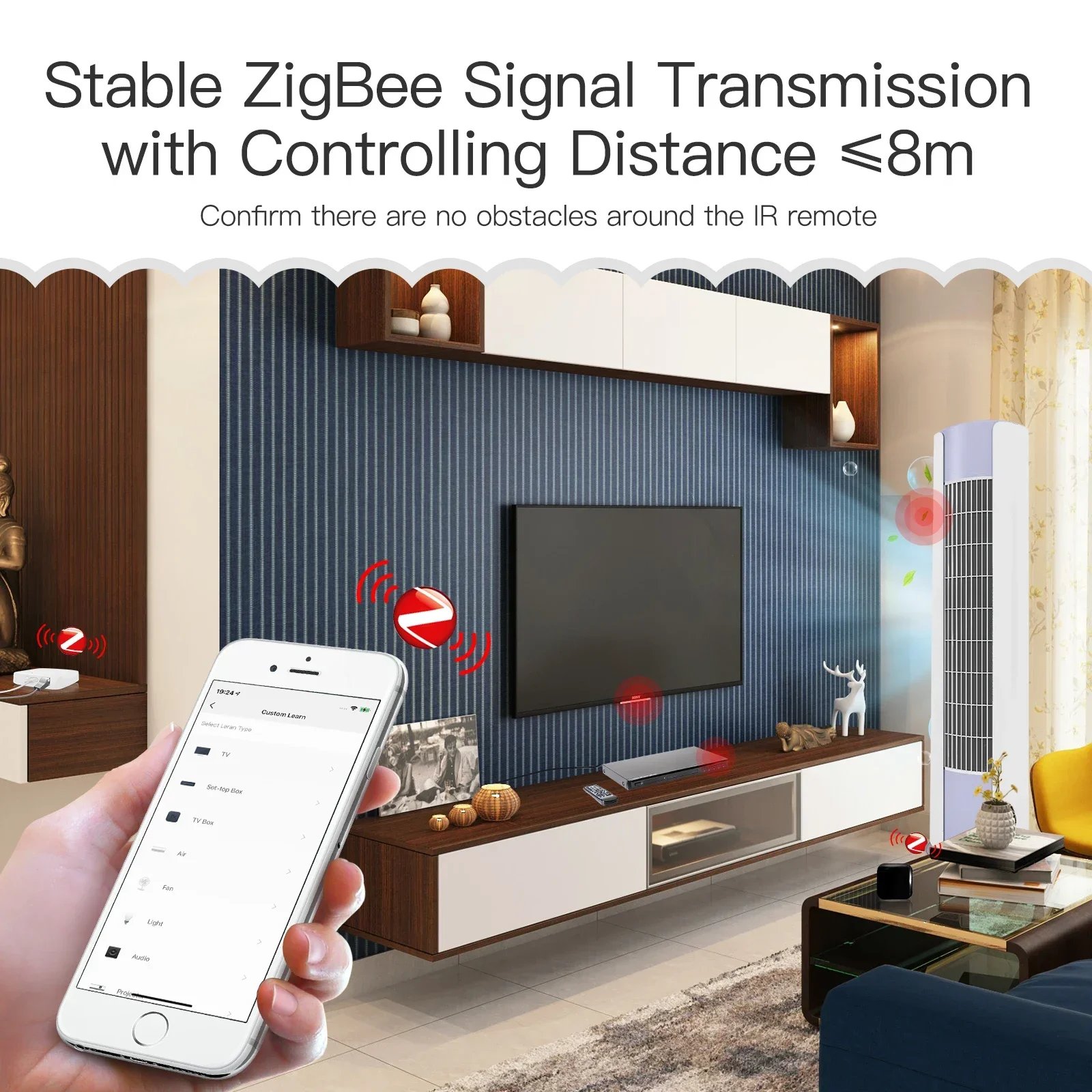 MOES Tuya ZigBee WiFi Smart IR Remote Control Universal Infrared Remote Controller for Smart Home works with Alexa Google Home