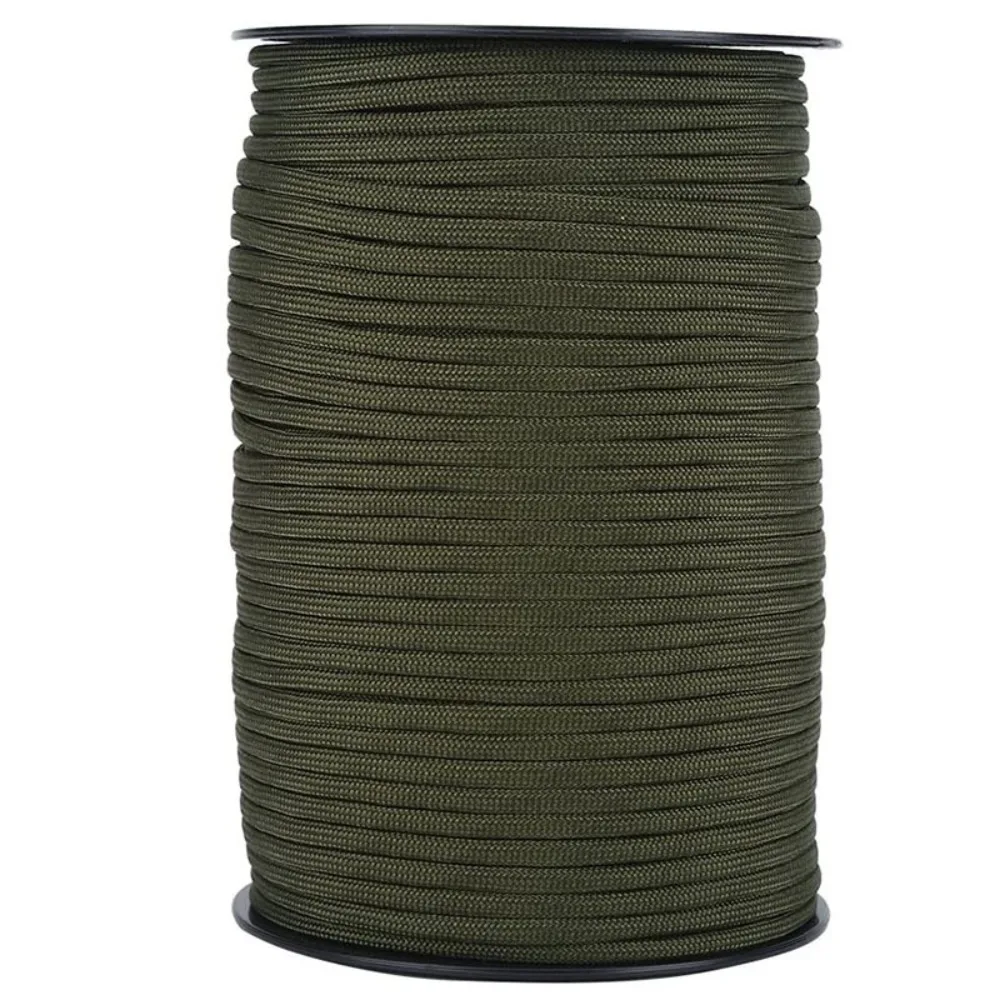 Paracord de rescate de 100M de longitud estructura de 9 núcleos 4mm de diámetro Paracord de supervivencia tipo 550 Material de poliéster Paracord de Camping