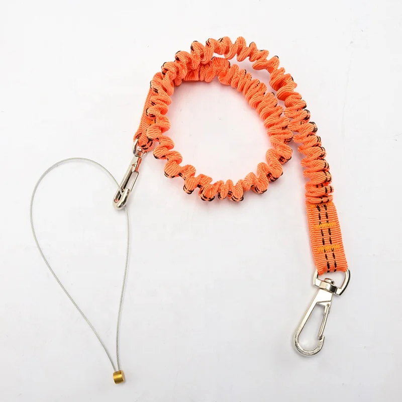 

Manufactured High Quality Retractable Tool Lanyard with Aluminum Hook Black Standard Single Carabiner Tool
