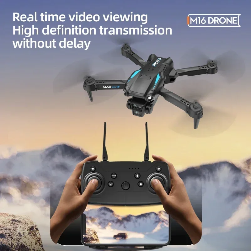 M16 Drone 5G Optical Flow Switching Drone Dual Camera GPS 4K Aerial Drone Wifi FPV Foldable Remote Control Toy Chlidren Gift