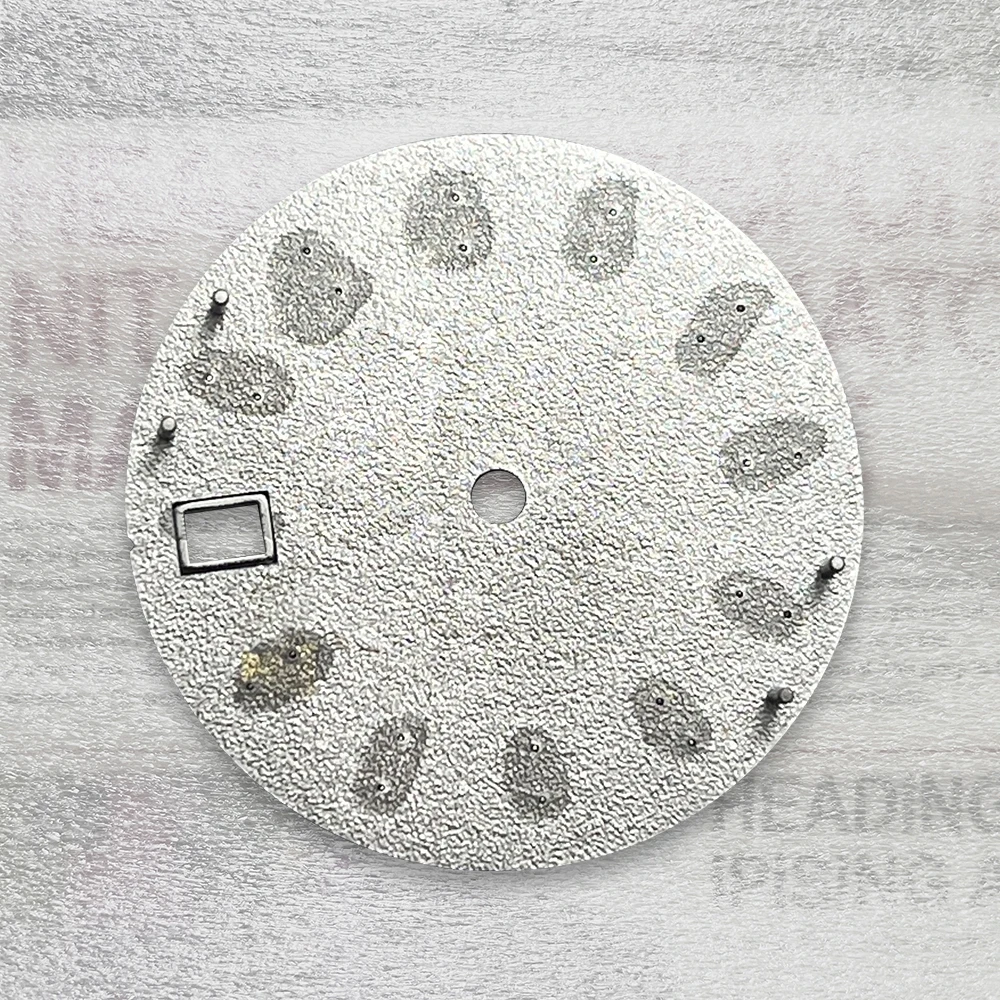 28.5mm S Logo Cobweb Dial Sunray Dial Fit NH35/NH36/4R/7S Movement Green Luminous High Quality Watch Modification Accessories