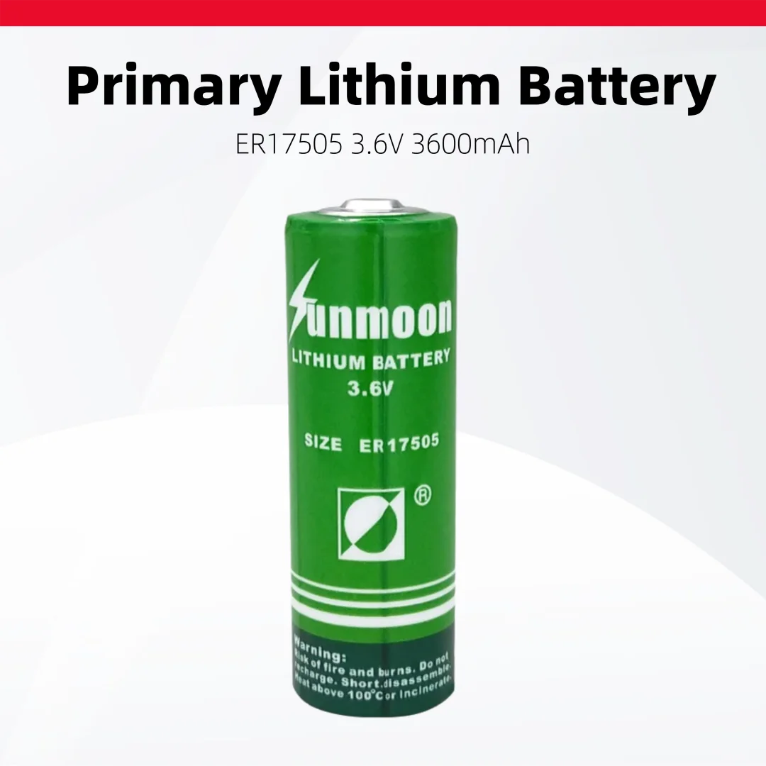 Sunmoon ER17505 3.6V lithium battery used for gas detector, temperature controller, gas meter encoder