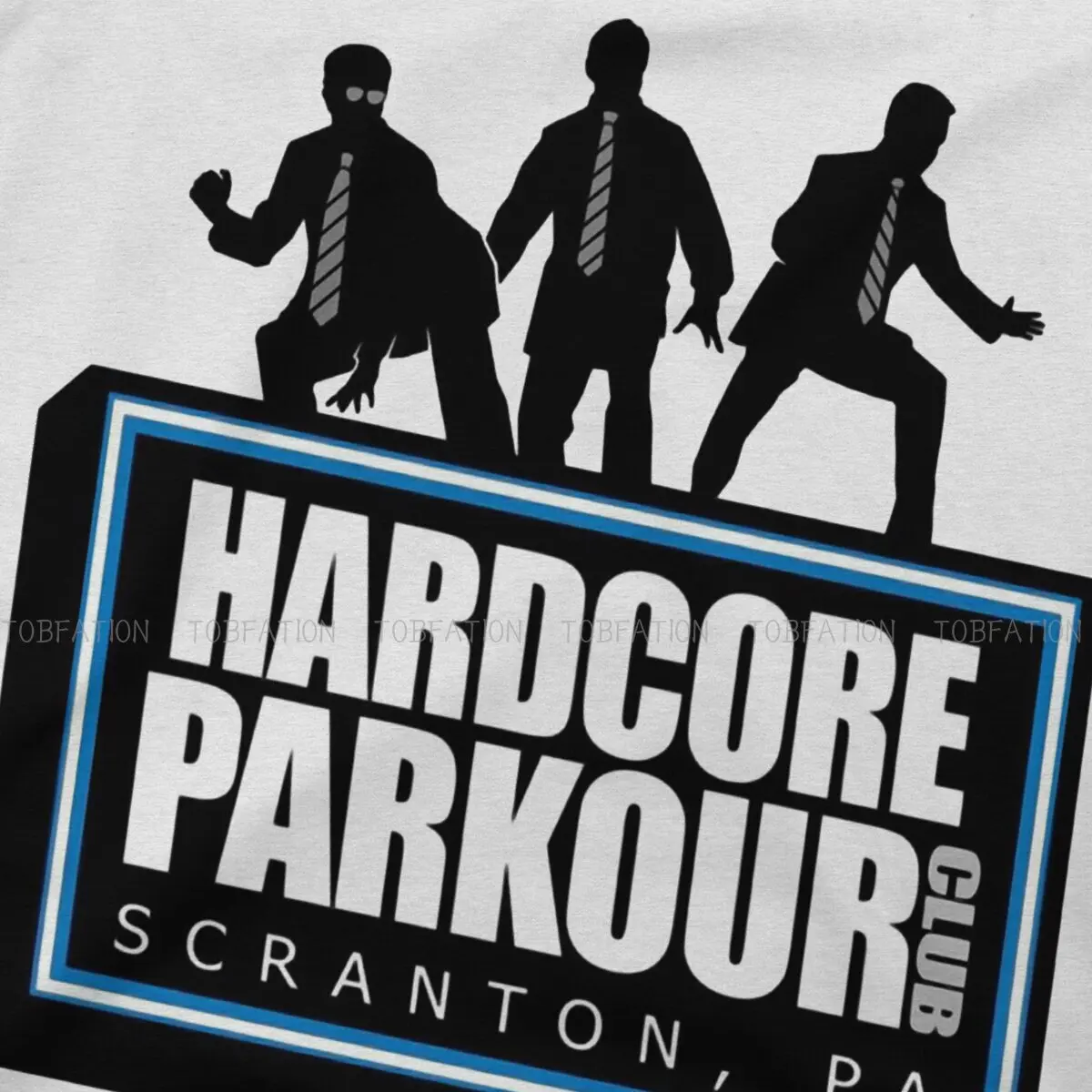 HARDCORE PARKOUR CLUB  The Office TV Show T Shirt Vintage Punk Large O-Neck TShirt Top sell  Harajuku Men\'s Tops