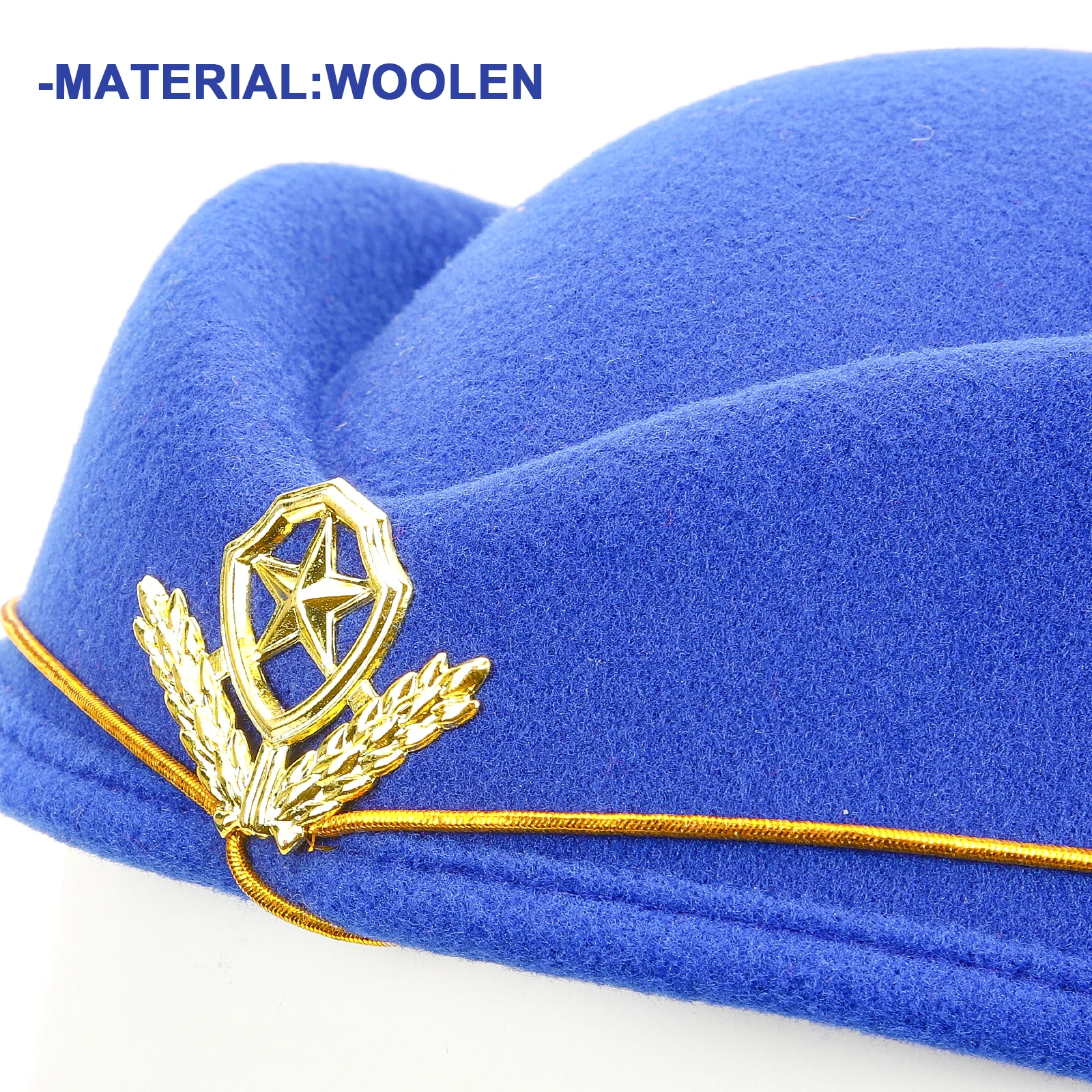

Stewardess Hat Woolen Beret Flight Attendant Costume Blue Color Trash Bag Pants Ballet Baby Ergonomic Design