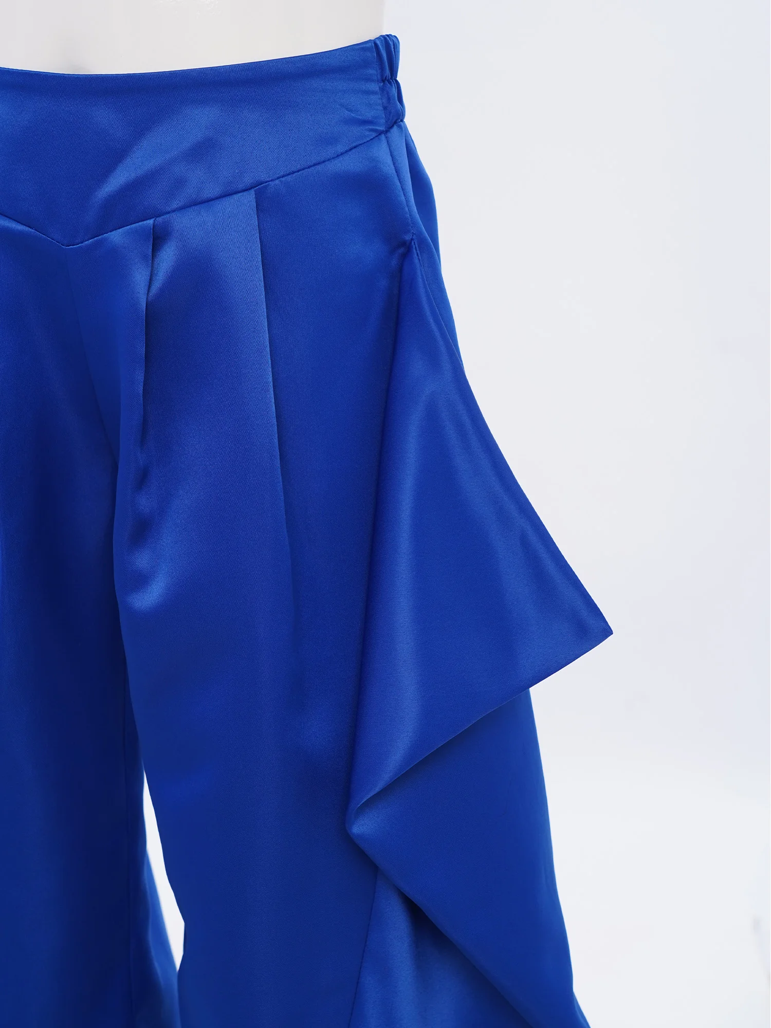 Kinderen meisjes buikdans harembroek effen kleur elastische tailleband gegolfde halve broek voor Indiase danspraktijkprestaties