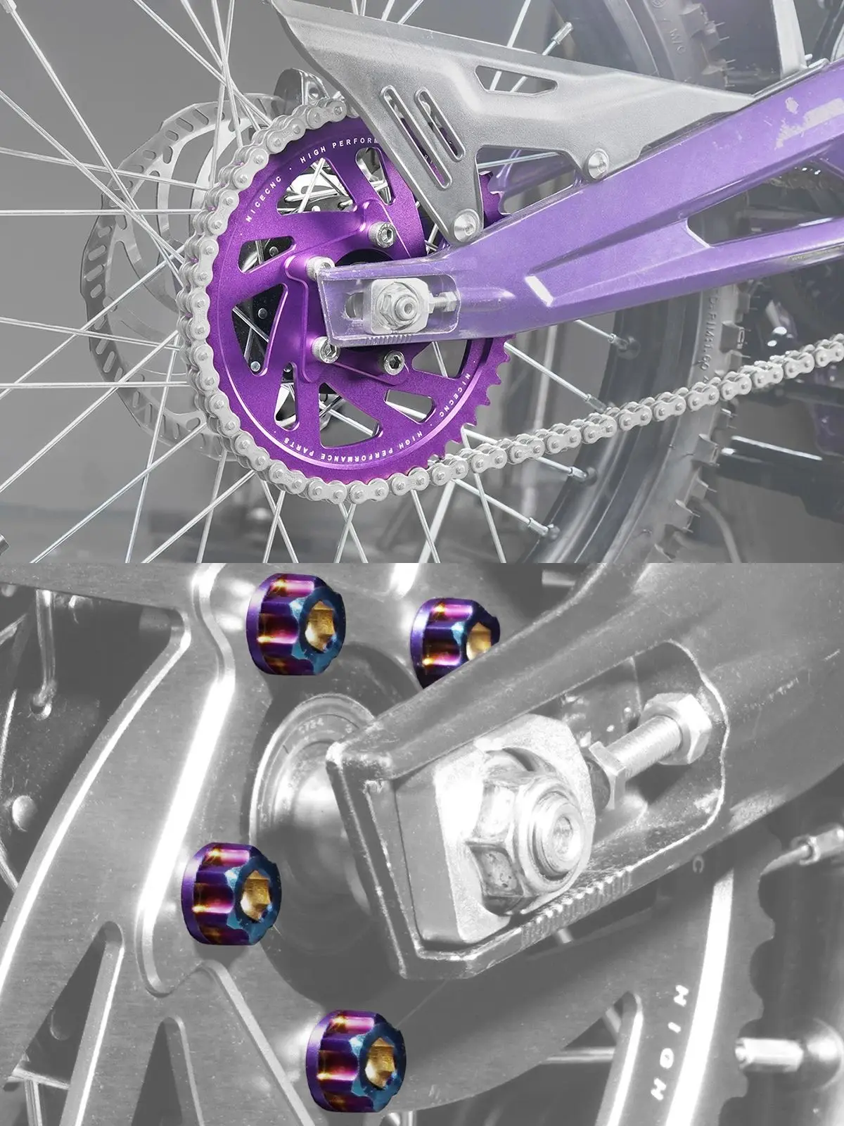 AliExpress NICECNC For Surron light bee X light bee S light bee L1E Segway X160 X260 Electric Bike 48T Rear Sprocket & Rear Sprocket Bolts