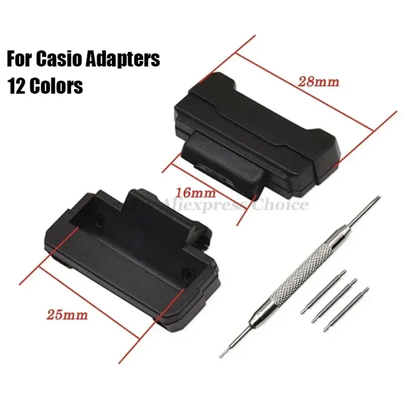 Adapters Connector 16mm for Casio for GA-110 GA-100 GW-M5610 DW-5600/6900 TPU Silicone Refit Kit Watch Accessories Strap
