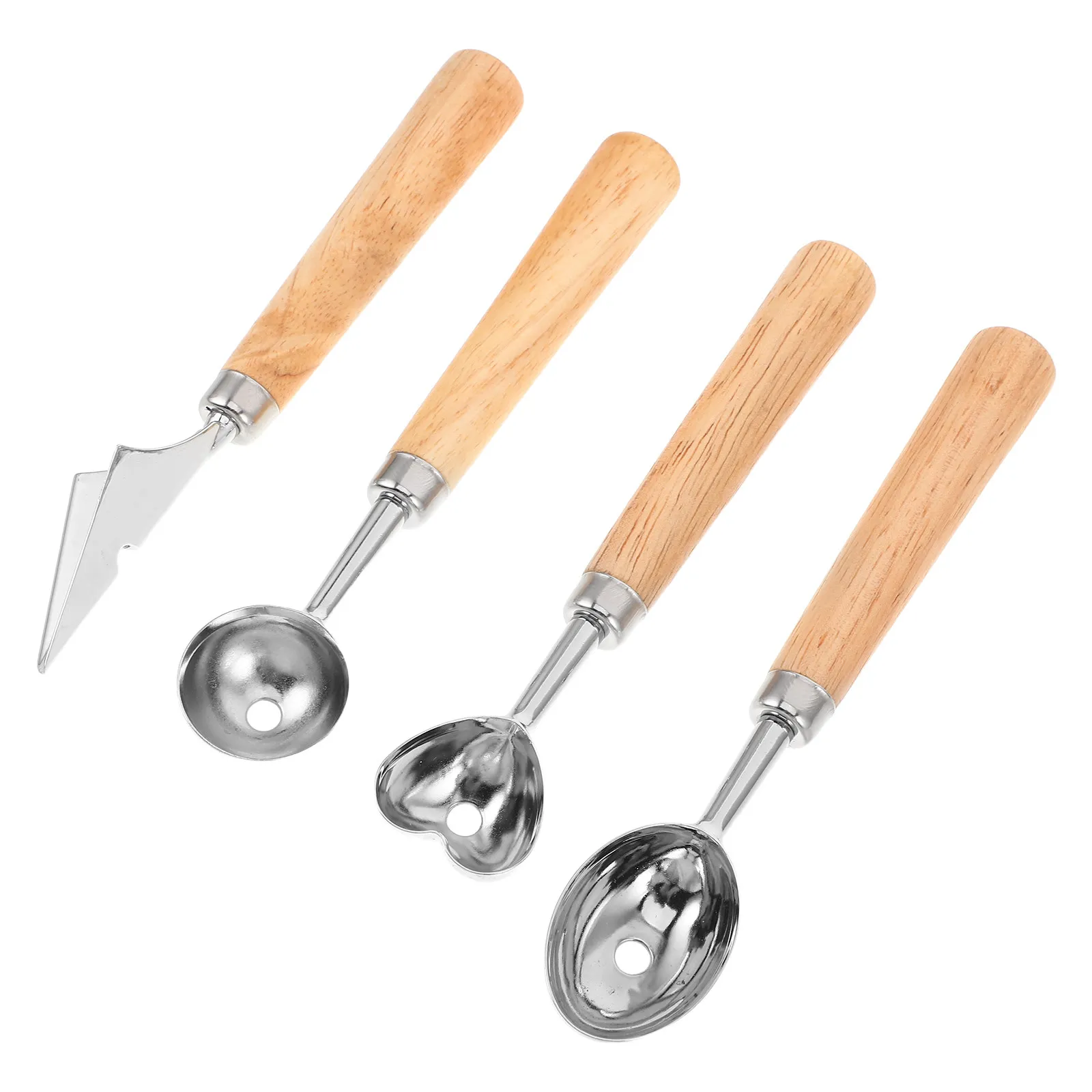 1 Juego de Cuchara para Bolas de Melón de Acero Inoxidable, Herramienta para Tallar Frutas, para Ensaladas de Frutas, Postres, Platos para Fiestas, Cocina, Helados