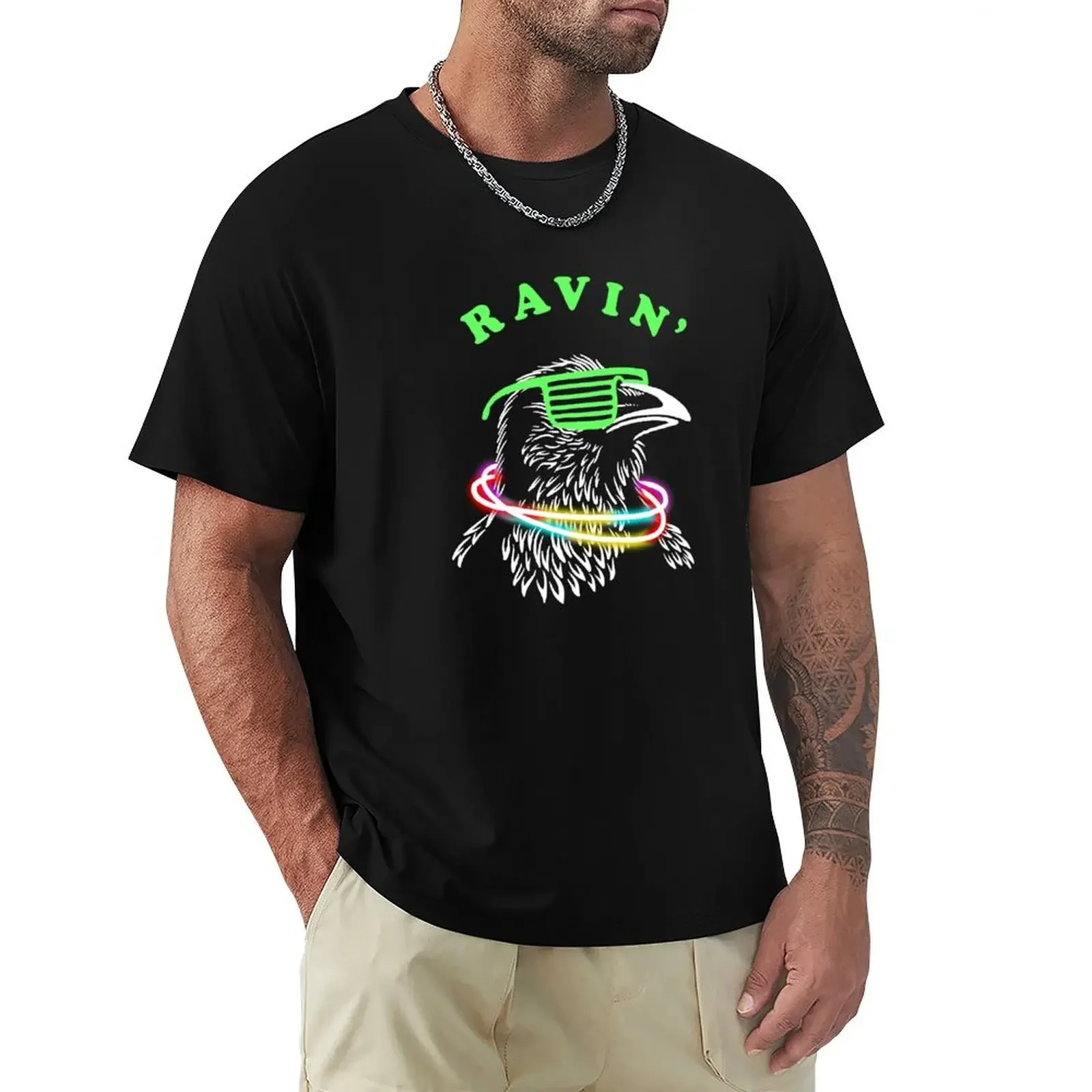 Ravin Raven T-Shirt cute clothes sweat rapper graphic tees hippie clothes men t shirts high quality