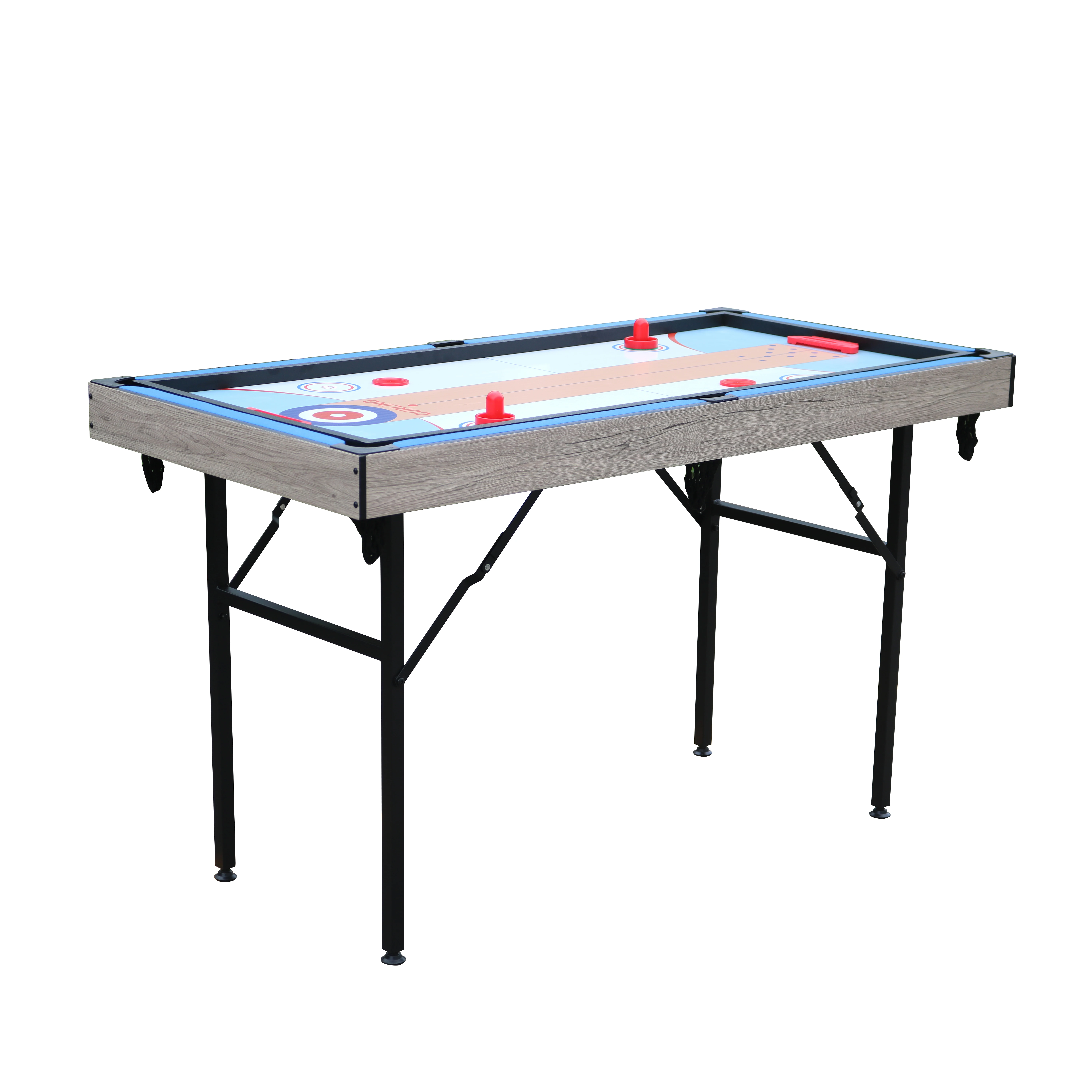 طاولة ألعاب متعددة الوظائف مقاس 54 بوصة 5 في 1، طاولة بلياردو، هوكي منزلق، تنس الطاولة، البولينج، لوح التثبيت #4