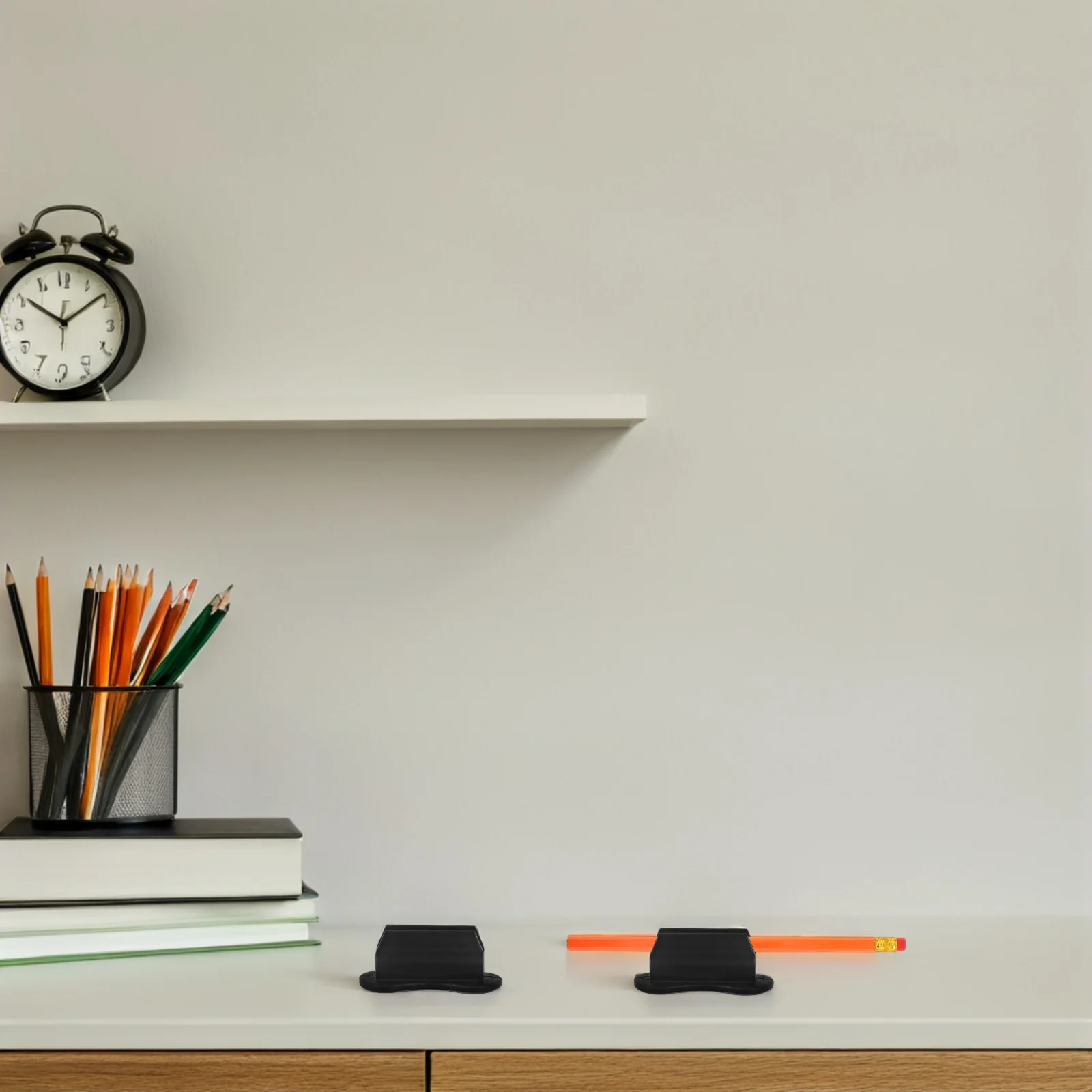 12Pcs Silicone Pencil Holder for Desk Adhesive Pen Organizer Compact Portable Stationery Container Multi-Functional Grip