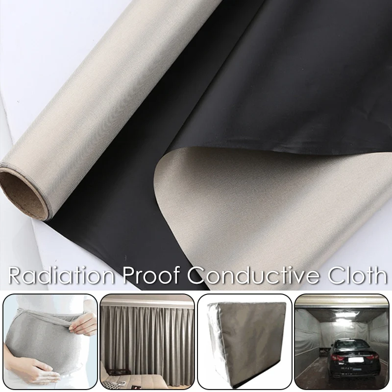 

1/2/5 M Black Conductive Fabric RFID Protection RFID/RF/EMI/EMF/LF/ Shielding Fabric Blocking Anti Radiation Faraday Fabric