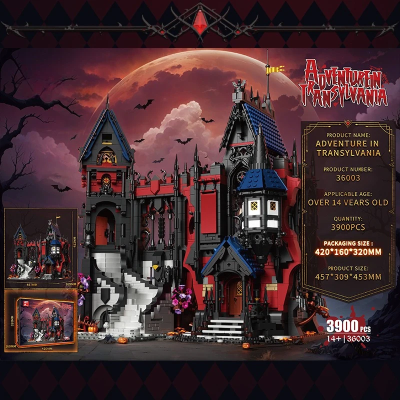 

Adventure in Transylvania Famous Vampire Castle Horror Ghost House Building Block Set 36003 Children Birthday Gift