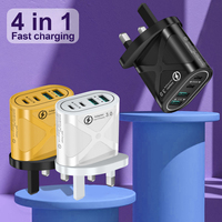 40W 2USB+2PD Fast Charger USB QC3.0 Type C EU/US/UK Plug Charger For Xiaomi iPhone Huawei Samsung Wall Adapter