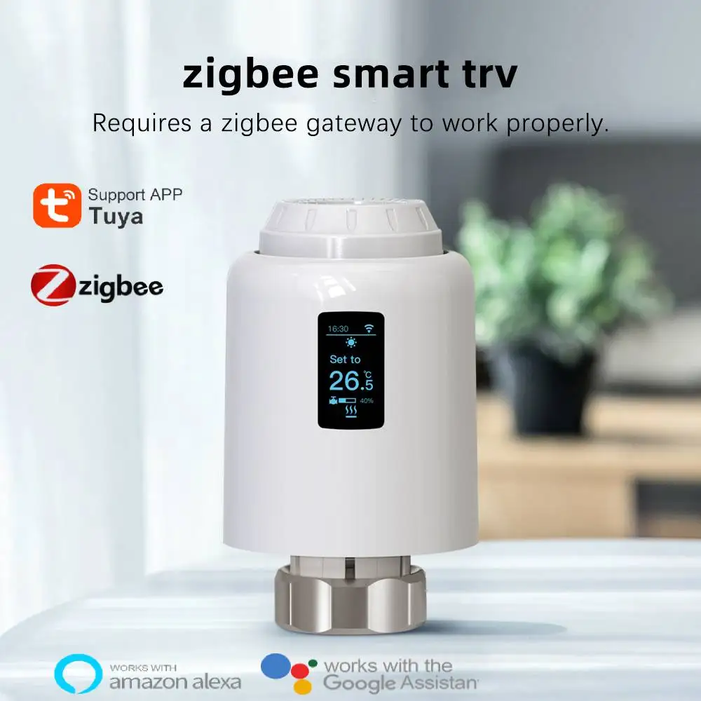 

Tuya Zigbee Thermostatic Radiator Valve Smart TRV Zigbee Thermostat Smart Home Voice Control Work With Alexa Google Home