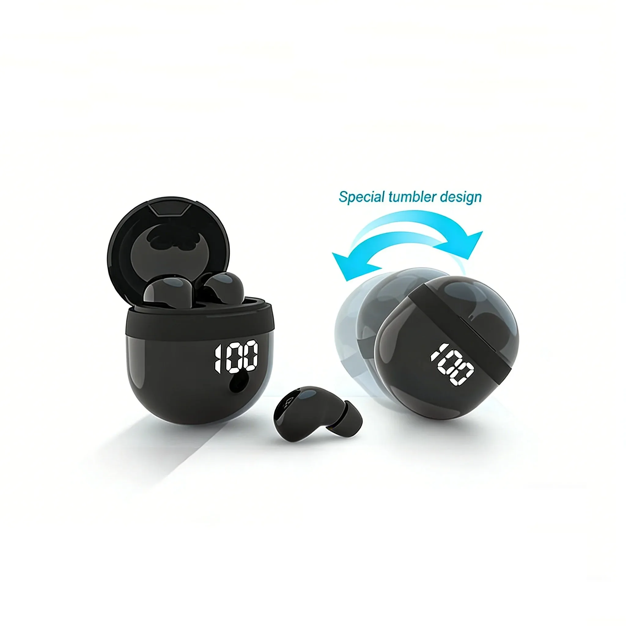 Wireless In-ear Headphones Bluetooth 5.4 Earphone Control Sport Headset Waterproof Microphone Music for Tumbler Design Mini Tiny image 2
