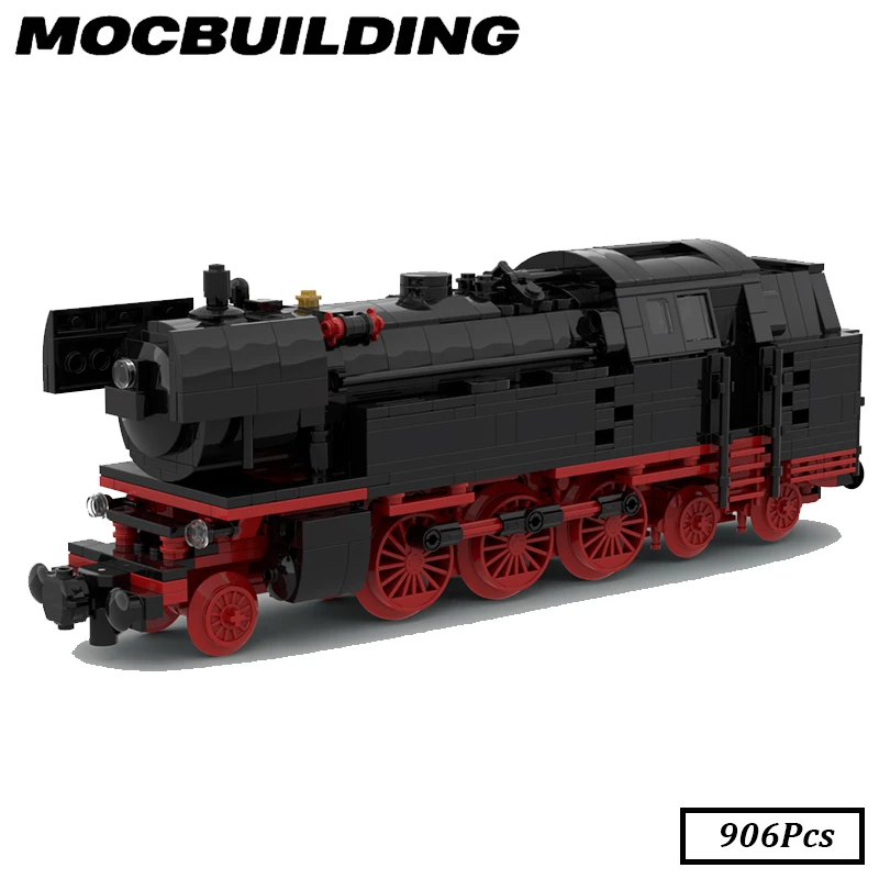 Moc DB Train Model German Locomotive Train City Vehicle Railway Wagon Carriage Train Building Blocks Brick Kid Toys Display