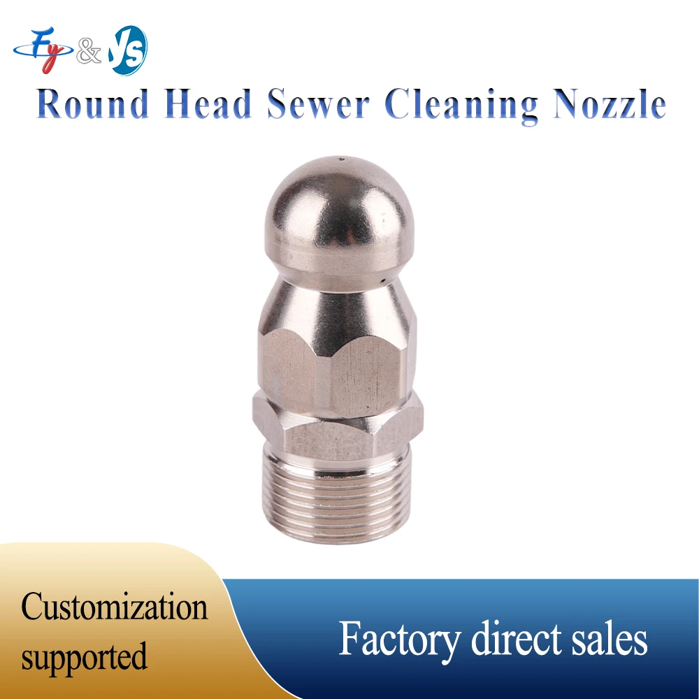 

Heavy Duty Sewer Nozzle 5000PSI - 1/4"/3/8" Quick Connect for Clogged Drains & Pipe Jetting Stainless Steel