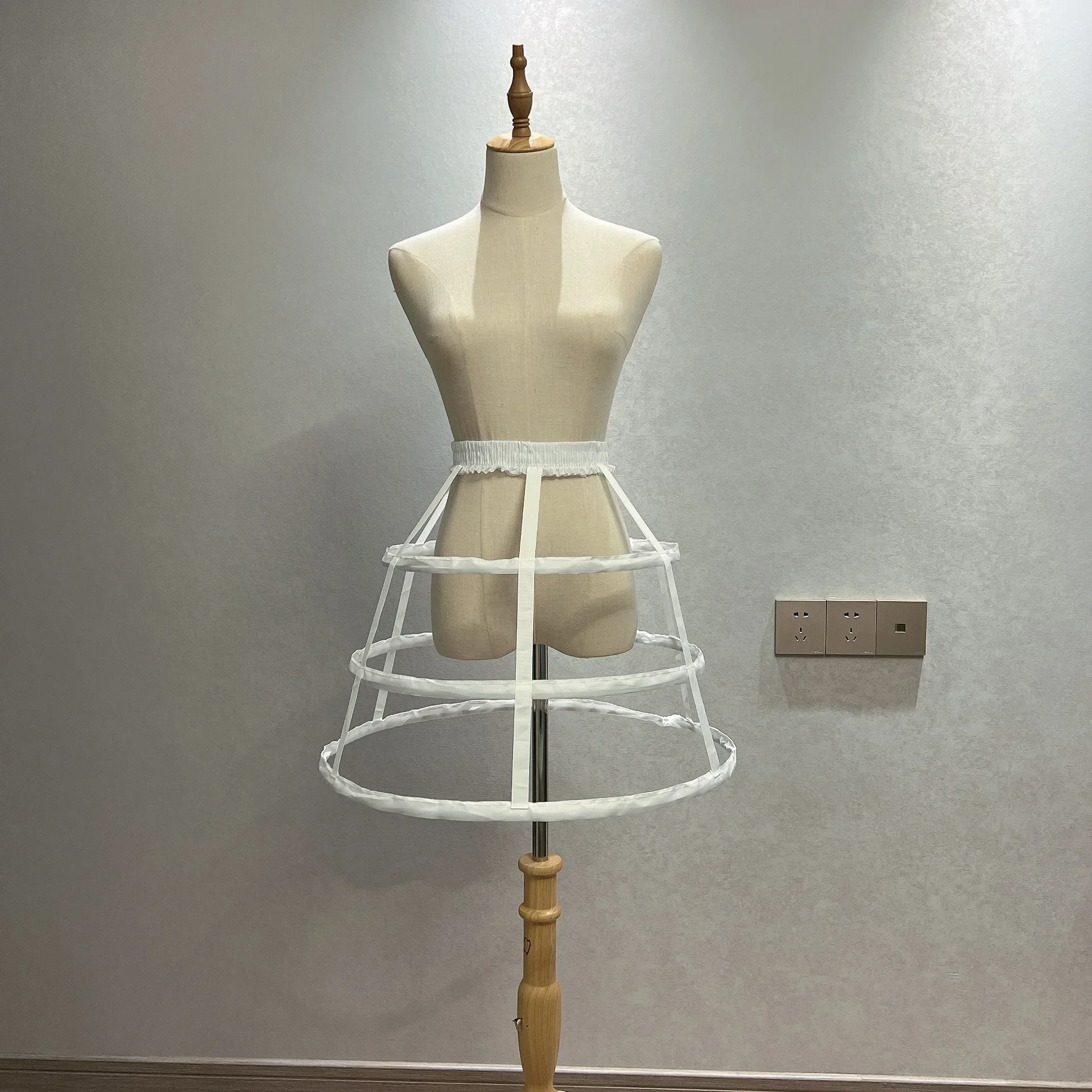 

Женское платье Лолиты для косплея, нижняя юбка с 3 обручами, кринолиновая клетка, суета, готическое викторианское платье, регулируемые аксессуары для корзин