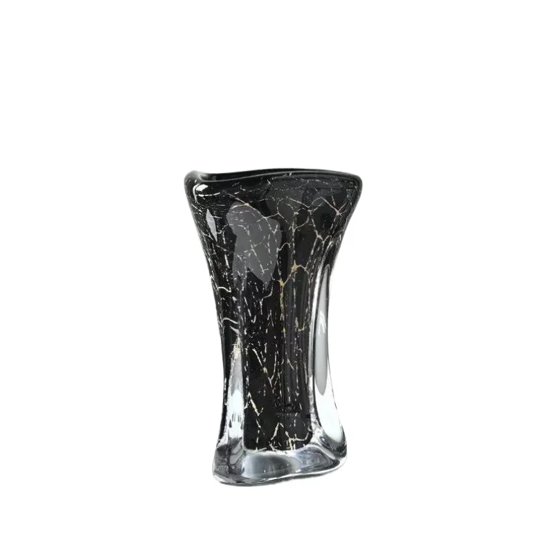 Black premium glass vase
