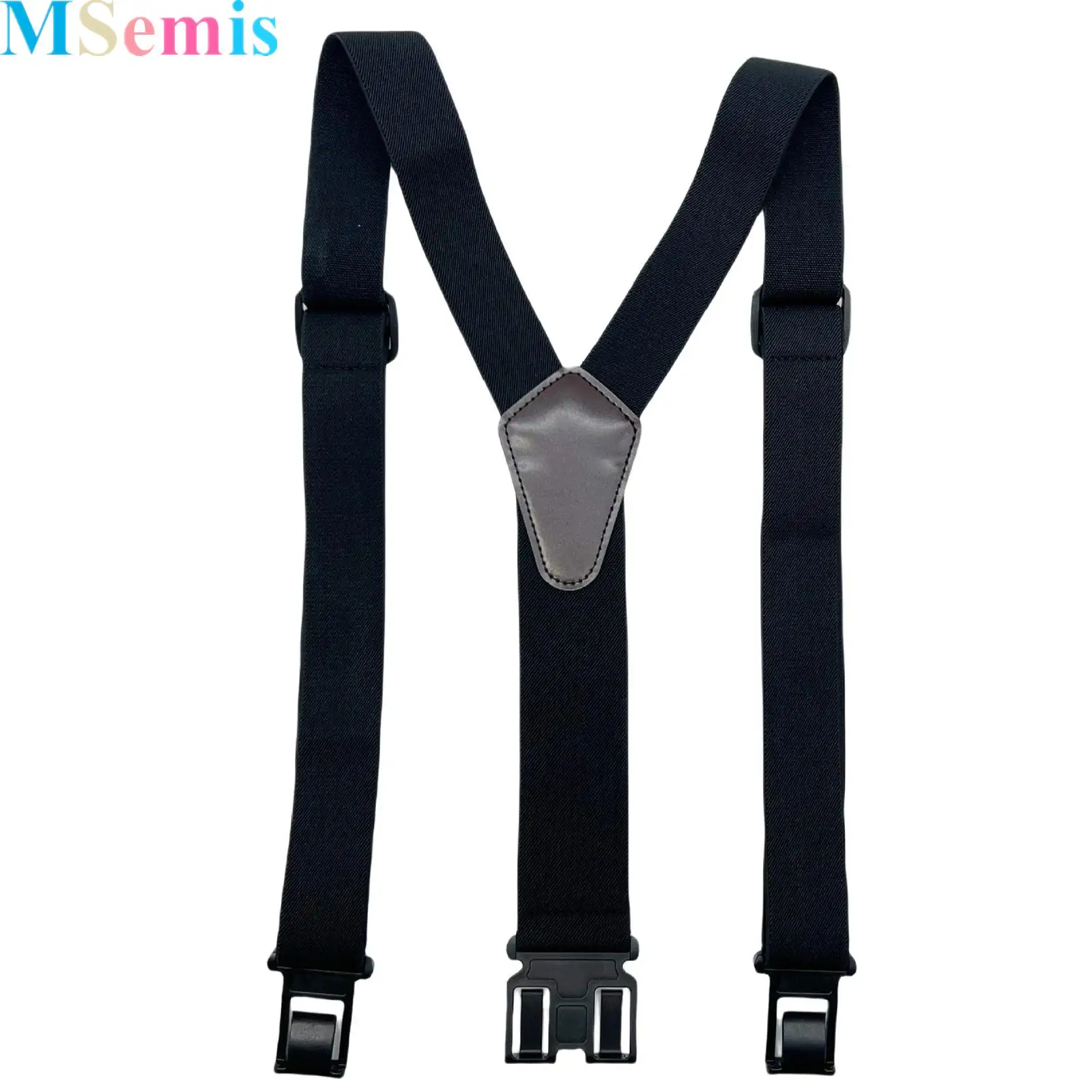 

Y-Shaped Heavy-Duty Plastic Buckle Clip Adjustable Belt Buckle Suspenders for Men Daily Wear