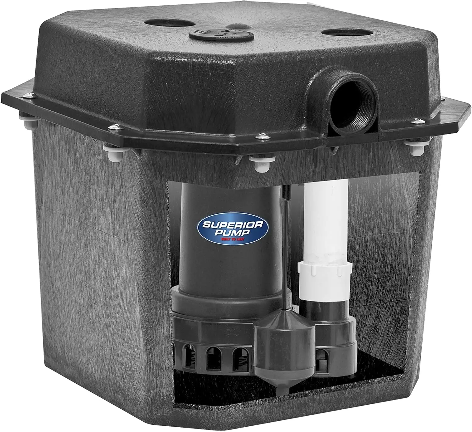 92072-U 1/3 HP Remote Sink Drain Pump System, Black