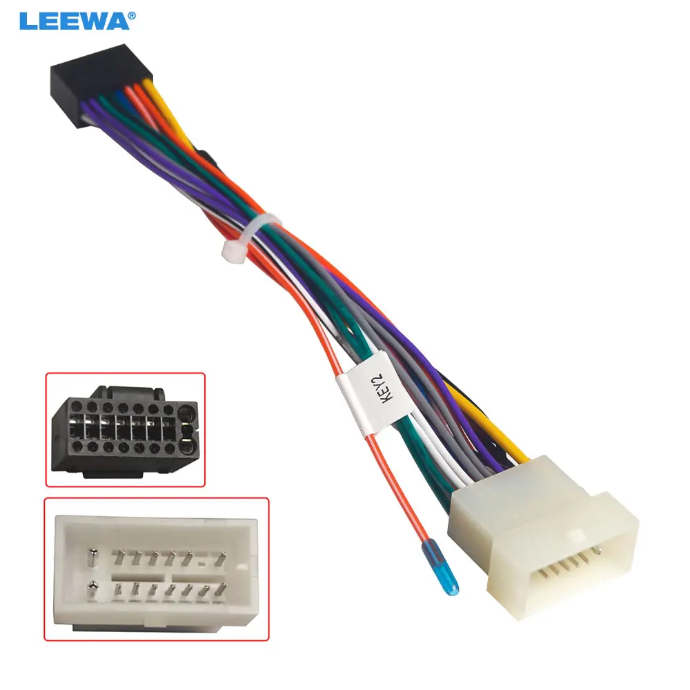 LEEWA Car 16pin Power Cord Wiring Harness Adapter For Mitsubishi Lancer EX/Galant/Pajero (For Taiwan/Southeast Asia,Low Trim)