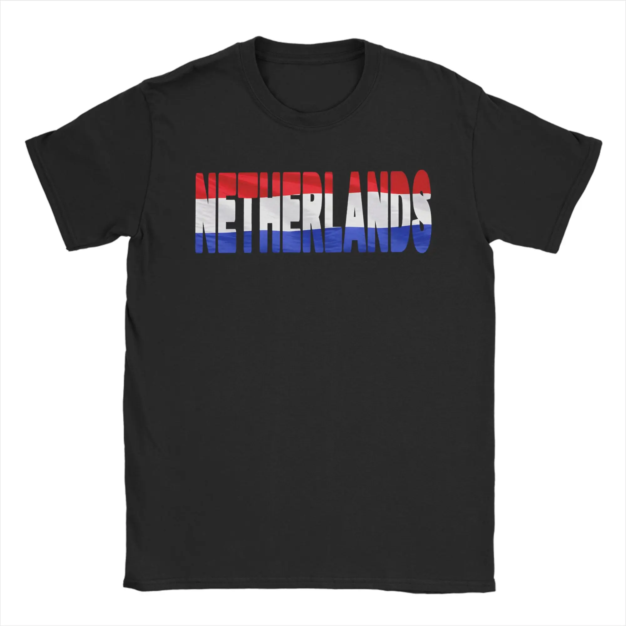 Harajuku T-Shirt Netherlands Flag Cotton T-Shirts  Trendy Cool Tee Shirt for Men Beach Y2K Casual Casual Short Sleeve Tops