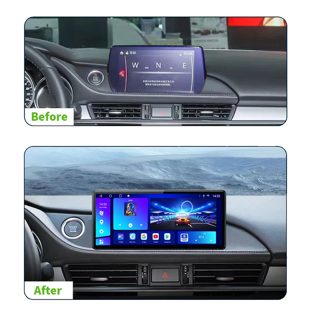 For Mazda 6 Atenza 2014 2015 2016 - 2020 Android13 Car Radio Stereo Multimedia Player 2Din Autoradio GPS Navi Unit IPS Screen