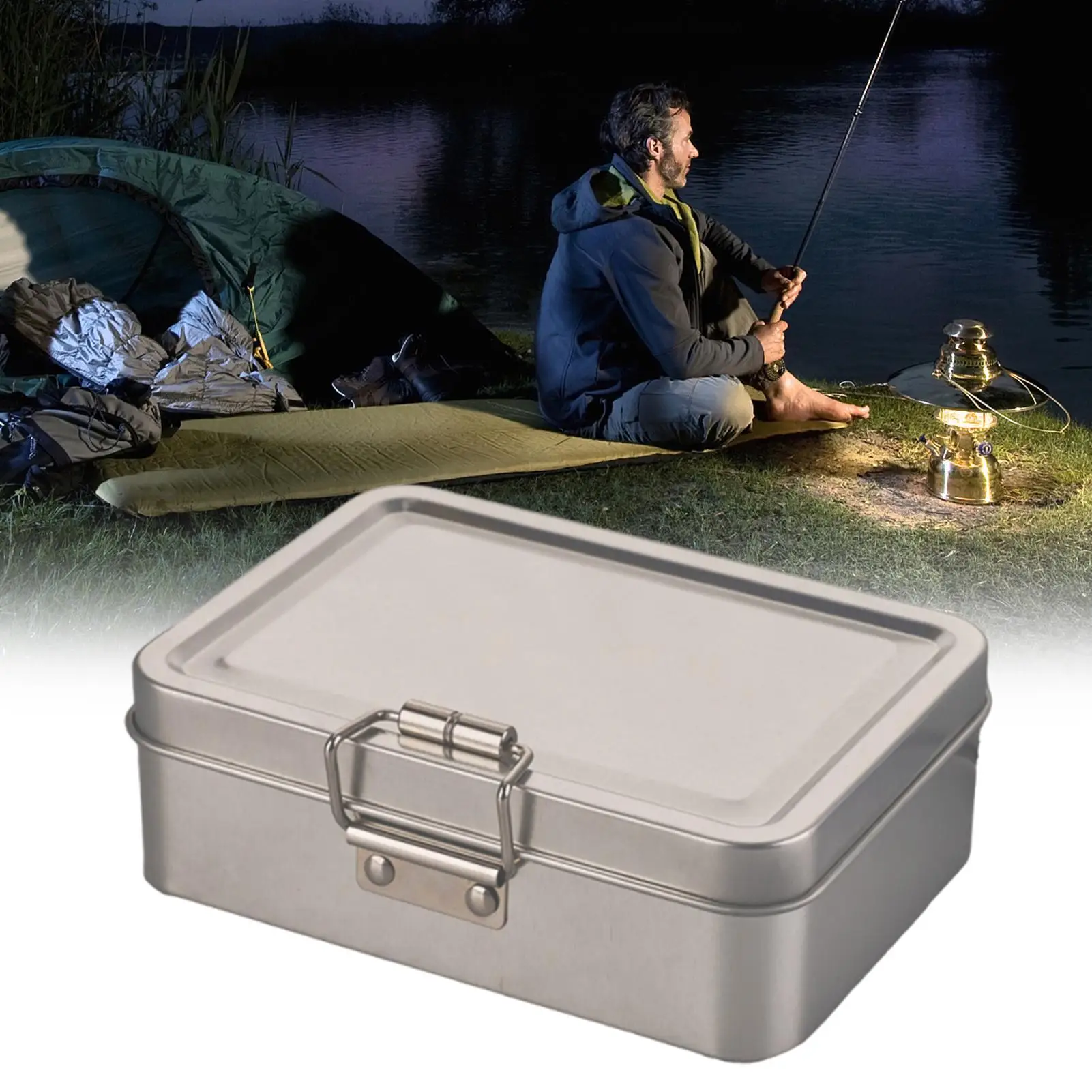 

Коробка для рыболовных снастей 13x9,5x4 см, компактная многофункциональная металлическая маленькая коробка для приманок, органайзер для рыболовных инструментов, ящик для хранения рыболовных крючков