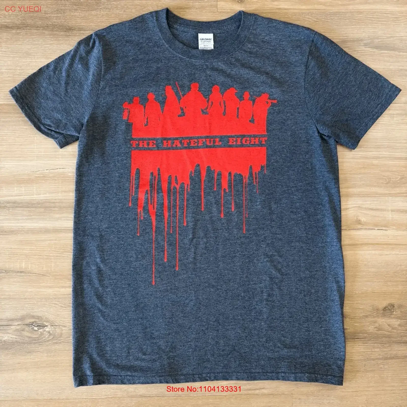 Quentin Tarantino The Hateful Eight Gray Movie T Shirt Mens Size Medium Western vintage Washed fashion homme streetwear