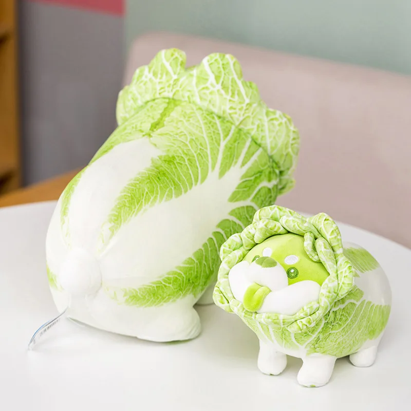 Anime Figure Cabbage Dog Plush Toys Japanese Fairy Action Figure Vegetable Wizard Dog Figurine Collectible Model Doll Gifts