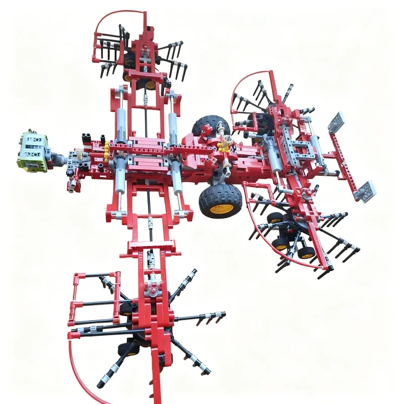 1758 Pezzi MOC Rastrelliera per Fieno 4 Elementi Modello Tecnico Blocchi da Costruzione Architettura Assemblabile Fai-da-Te Regali di Natale Giocattoli Idea Creativa
