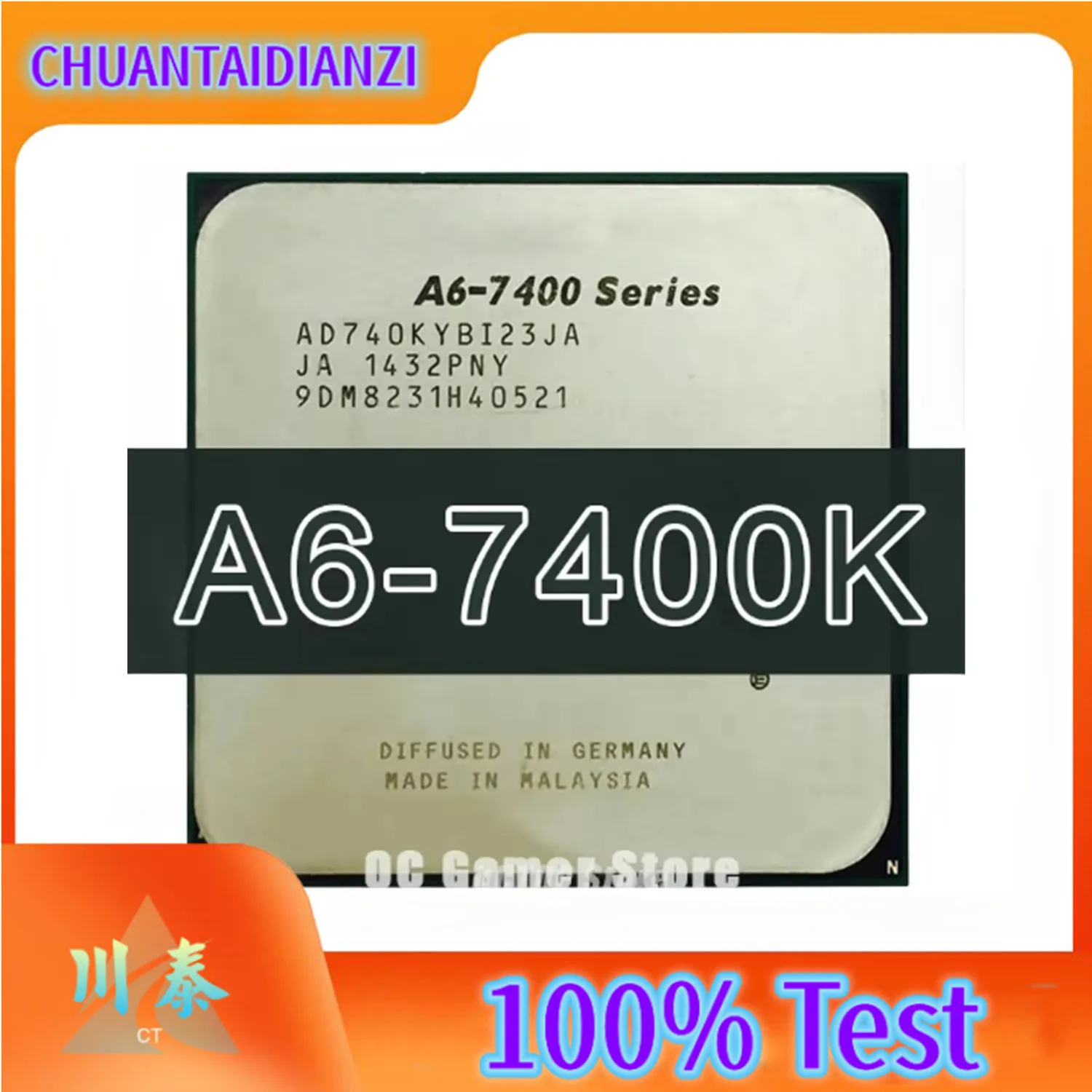 A6-Series A6 7400K A6 7400 3.5G Dual-Core CPU Processor 65W AD740KYBI23JA / AD740BYBI23JA Socket FM2+