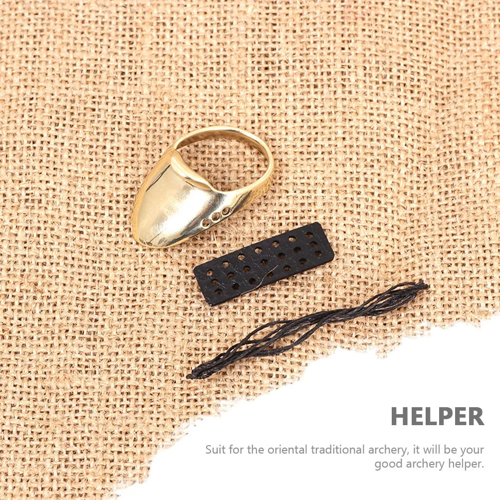 

1Set Wear-Resistant Brass Archery Thumb Ring Professional Finger Guard Traditional Shooting Accessory Archery Finger Guard