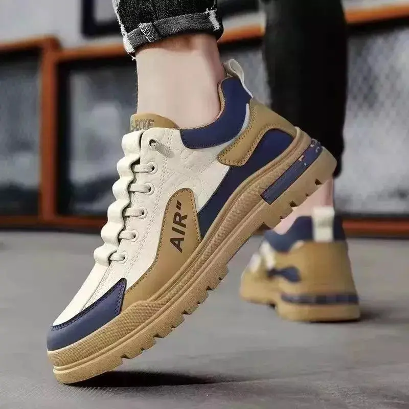 2024 New Shoes for Men Comfortable Lace Up Flat Men's Casual Shoes Outdoor Men's Sneakers Fashion Sport Vulcanized Shoes Male