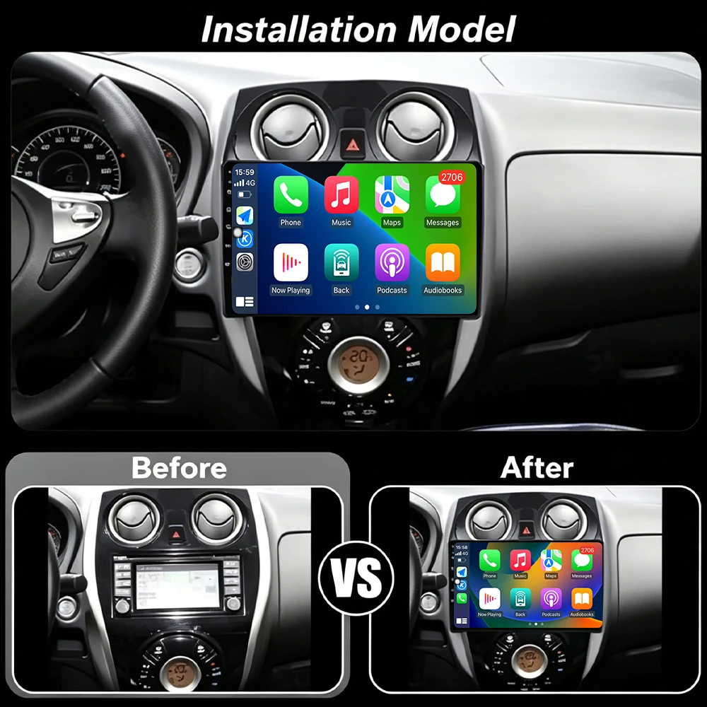 For Nissan Note 2 E12 2012-2021 Android Auto Car Radio Multimedia Video Player GPS Navigation stereo Carplay 4G Let 5G wifi DSP