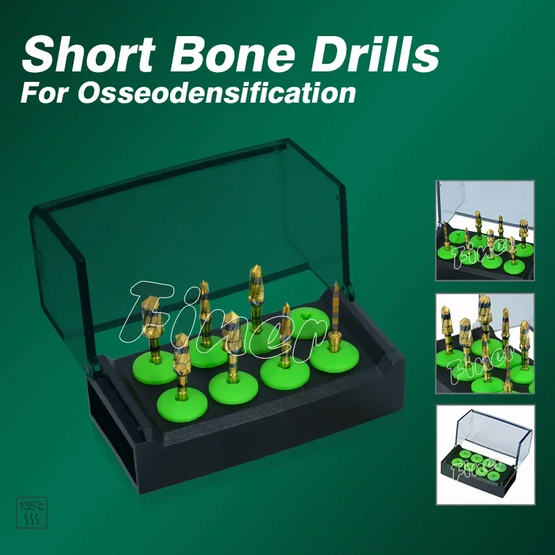 7 pcs Short Dental Osseodensification Burs 17 pcs 24 pcs Short Long Surgical Implant Drills for Dental Implantation