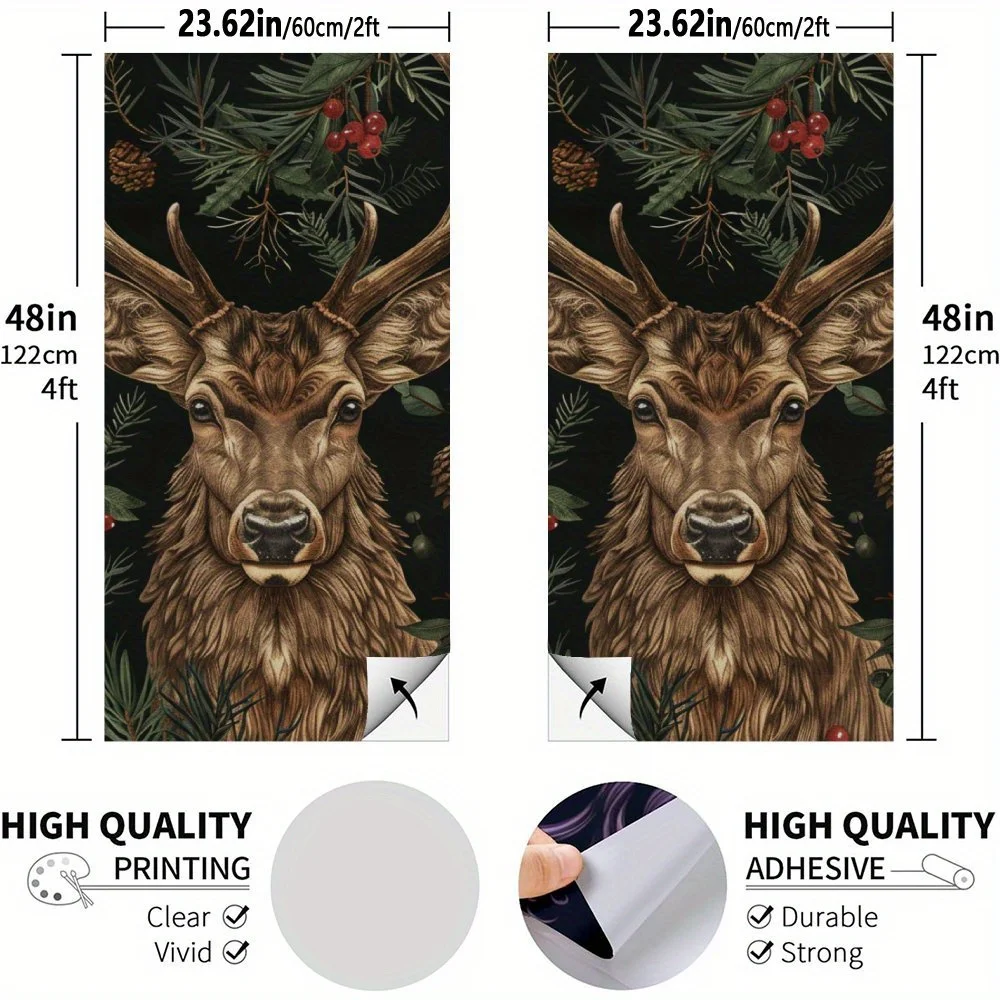 Forest Stag Waterproof Cornhole Board Vinyl Wraps, PVC Outdoor Game Board Design, Perfect for Sports & Leisure Activities, Durab
