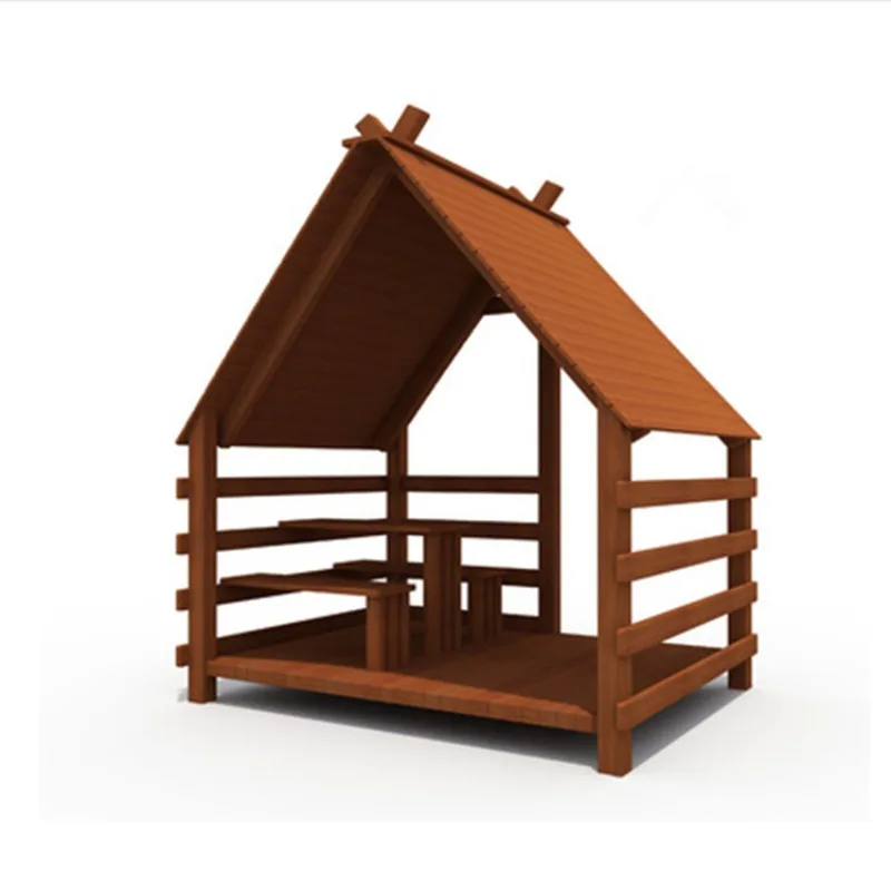 Preservative wood kindergarten chalet outdoor assembly wooden house children's amusement park chalet game room toy house