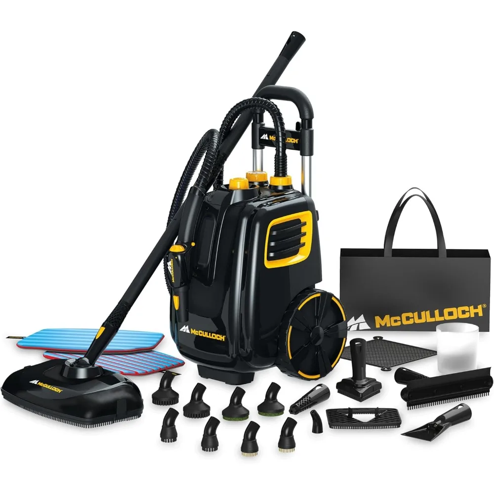 

MC1385 Deluxe Canister Steam Cleaner with 23 Accessories, Chemical-Free Pressurized Cleaning for Most Floors