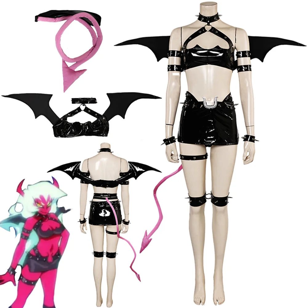 

Gothic Scanty Daemon CosplaySexy Clothing Anime Underwear And Stocking Costume Disguise Adult Women Fantasia Halloween Outfit