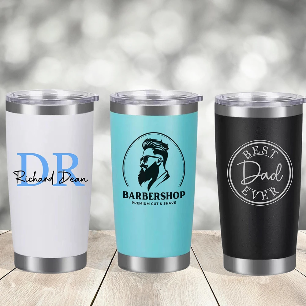 2026 New Custom Name Tumbler 20oz Stainless Steel Insulated Mug Custom Barber Best Dad Ever Gift For Men Father,Christmas Gift.