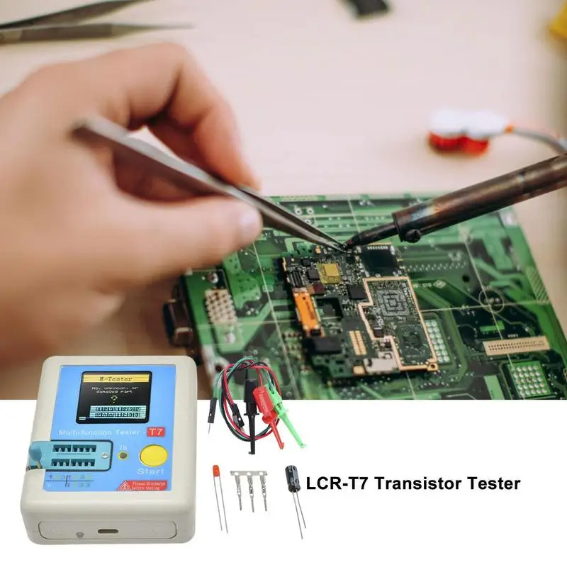 الملونة TFT عرض متر متعدد متر الترانزستور تستر ديود صمام ثلاثي مكثف المقاوم اختبار متر MOSFET NPN IR تستر