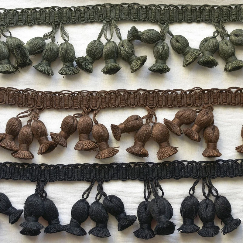 

1M High-grade Curtain Tassel Lace Trimming Sofa Valance Curtain Tassel Fringe Garment Dress Decor DIY Sewing Accessories