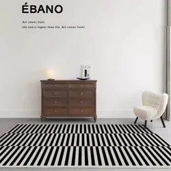 Francuski Retro dekoracja sypialni pasek dywan minimalistyczne dywany do salonu Home Art pluszowa mata podłogowa duży obszar zagęszczony dywan