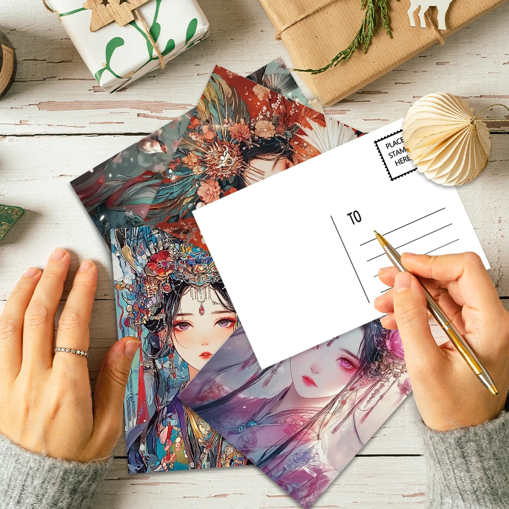 32 Stück, Postkarten für Frauen im antiken Stil, Wandaufkleber, Postkarten, Grußkarten, DIY-Postkarten, Souvenir-Postkarten, dekorativ