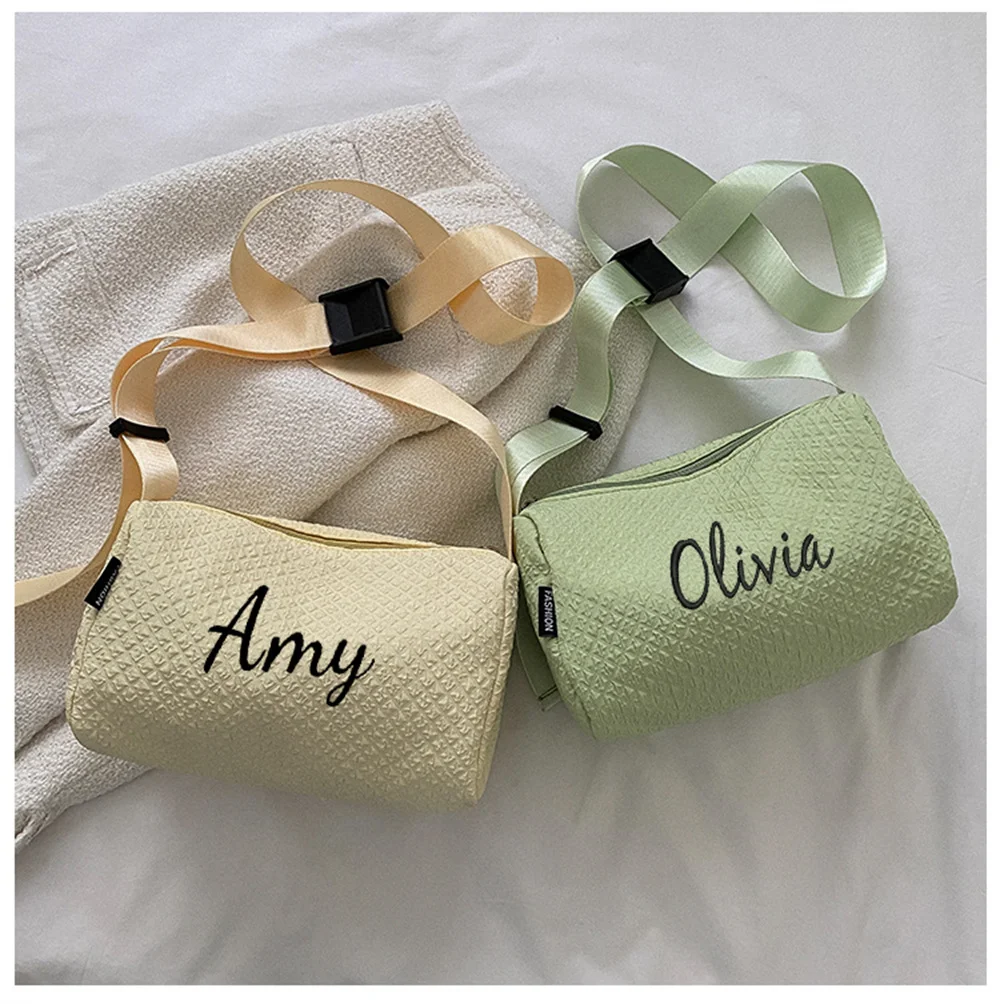 Women Nylon Handbags Pillow Bags Simple Single Shoulder Bags Female Casual Solid Color Large Capacity Crossbody Waist Bags