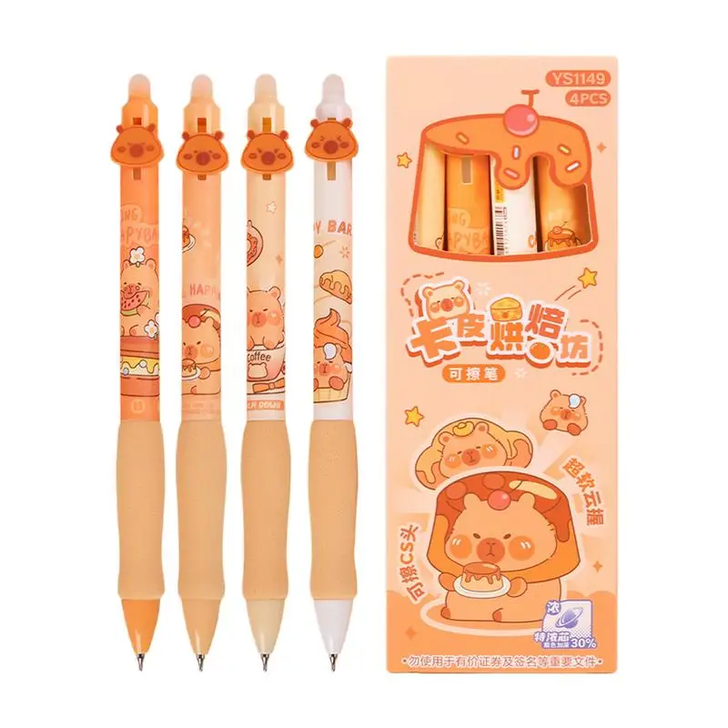 Retractable Erasable Gel Pens 4X Retractable Ink Gel Rollerball Pens Cartoon Animal Writing Instruments For Women Men Girls Boys